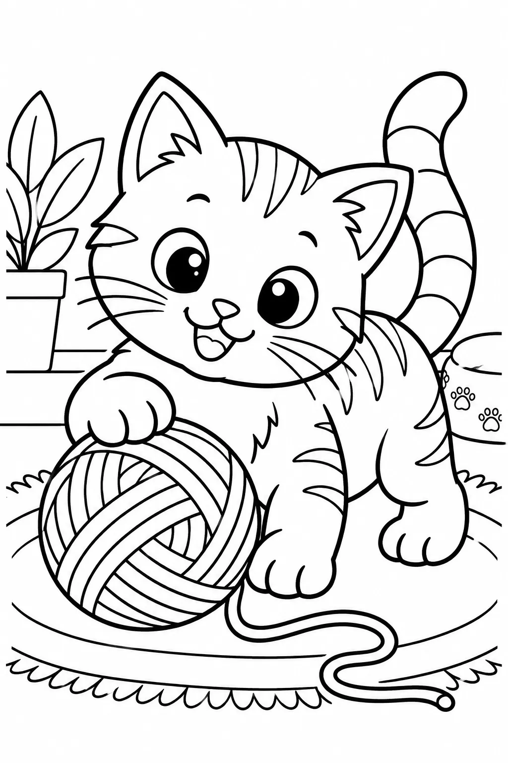 Cats coloring page