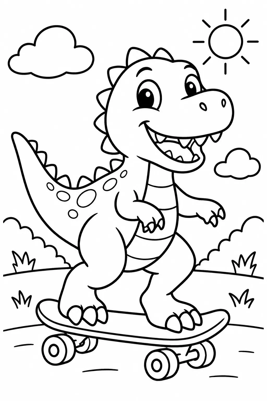 Dinosaurs coloring page