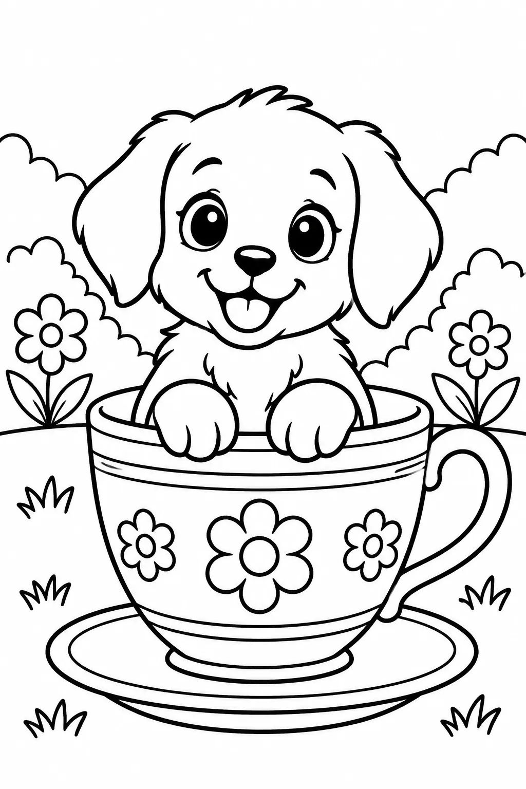 Dogs coloring page