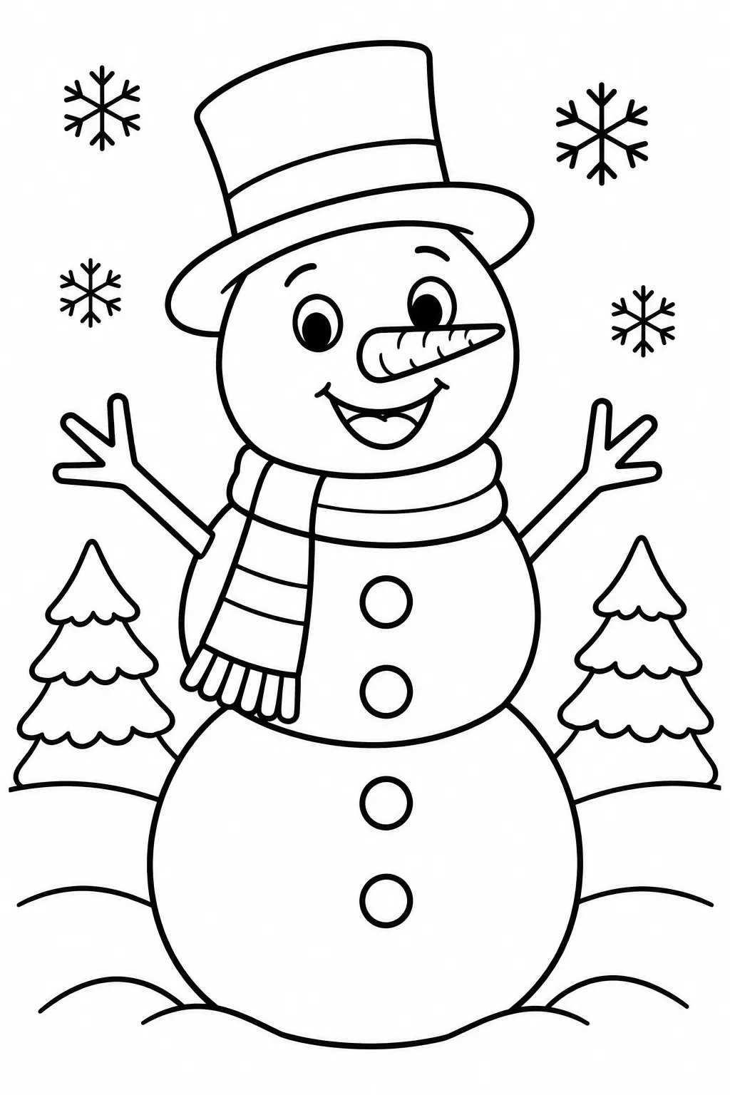 Winter coloring page